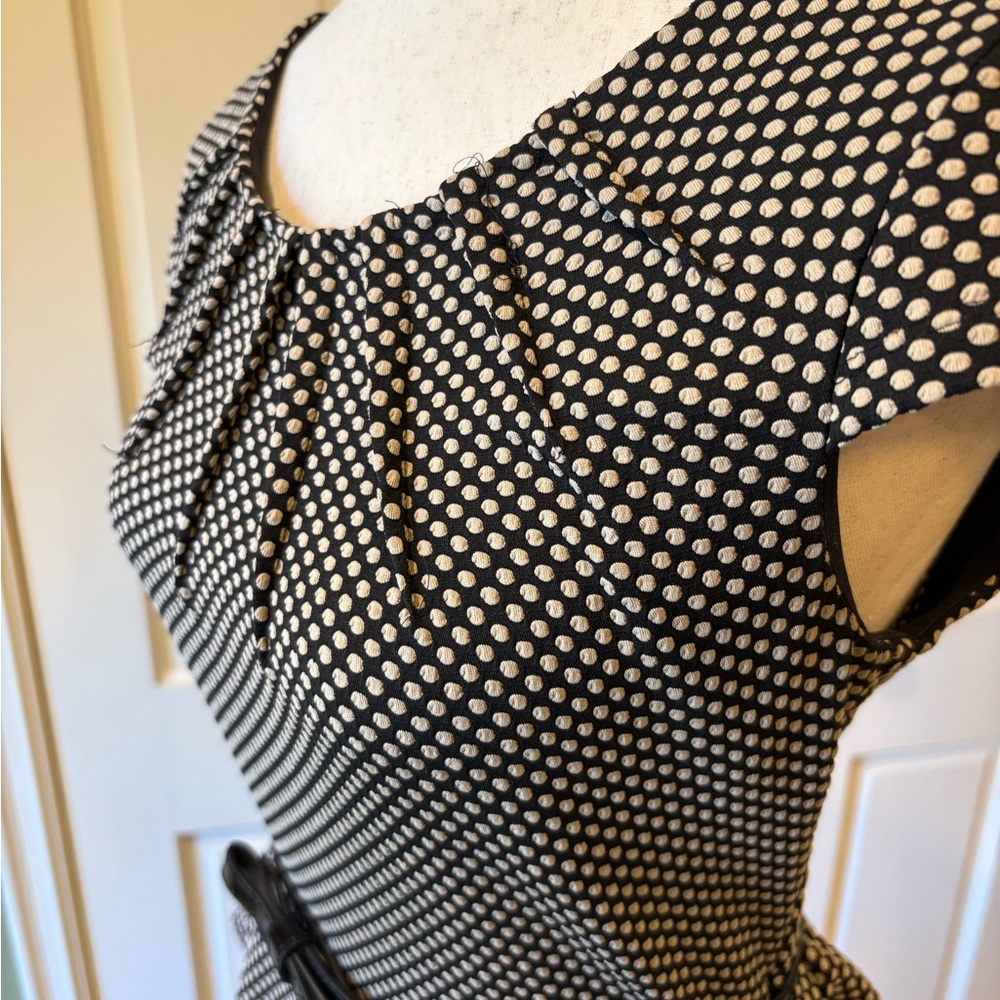 Dressbarn Black and White Peplum Pencil Dress - Picture 2 of 8